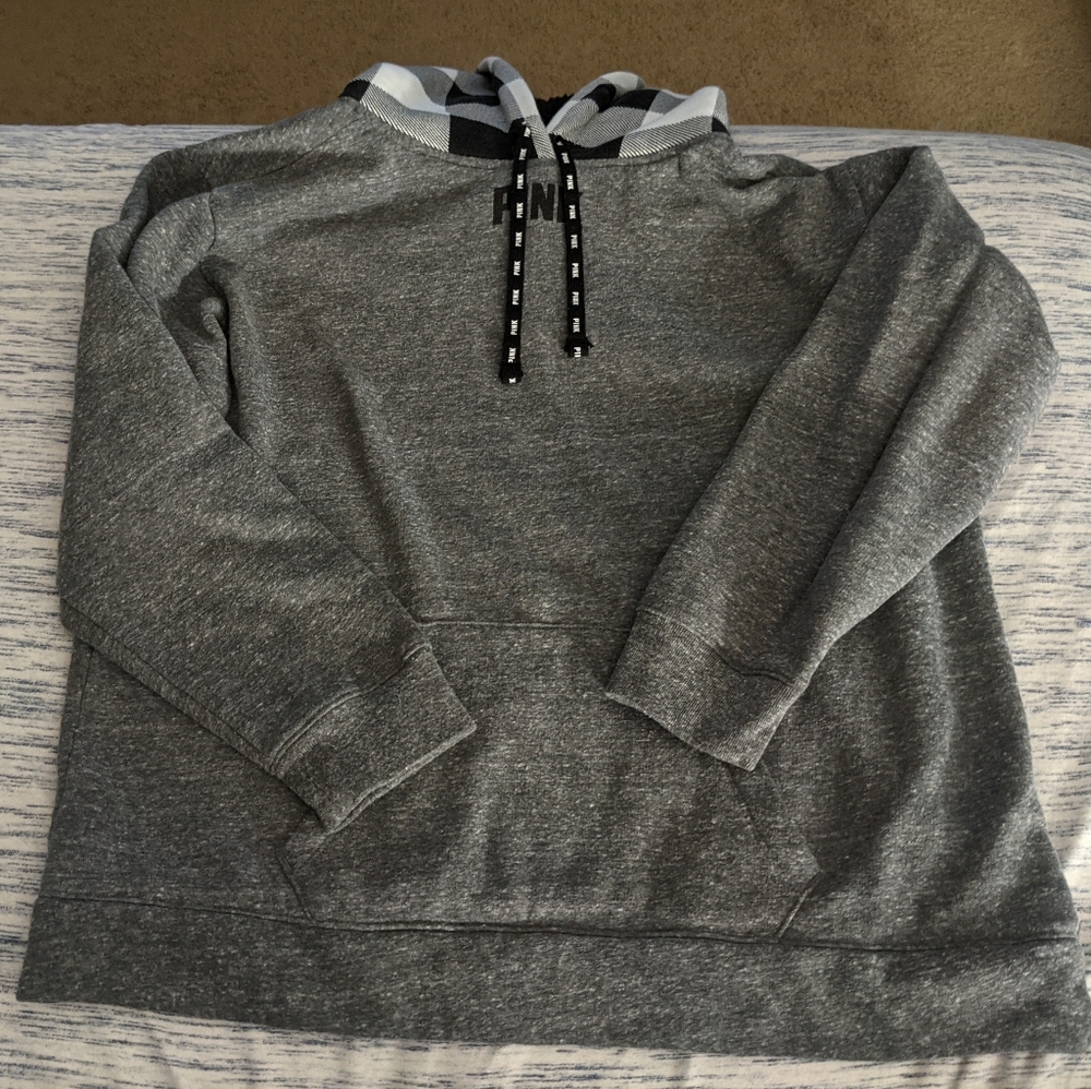 Victoria Secret Plaid Hooded Sweatshirt